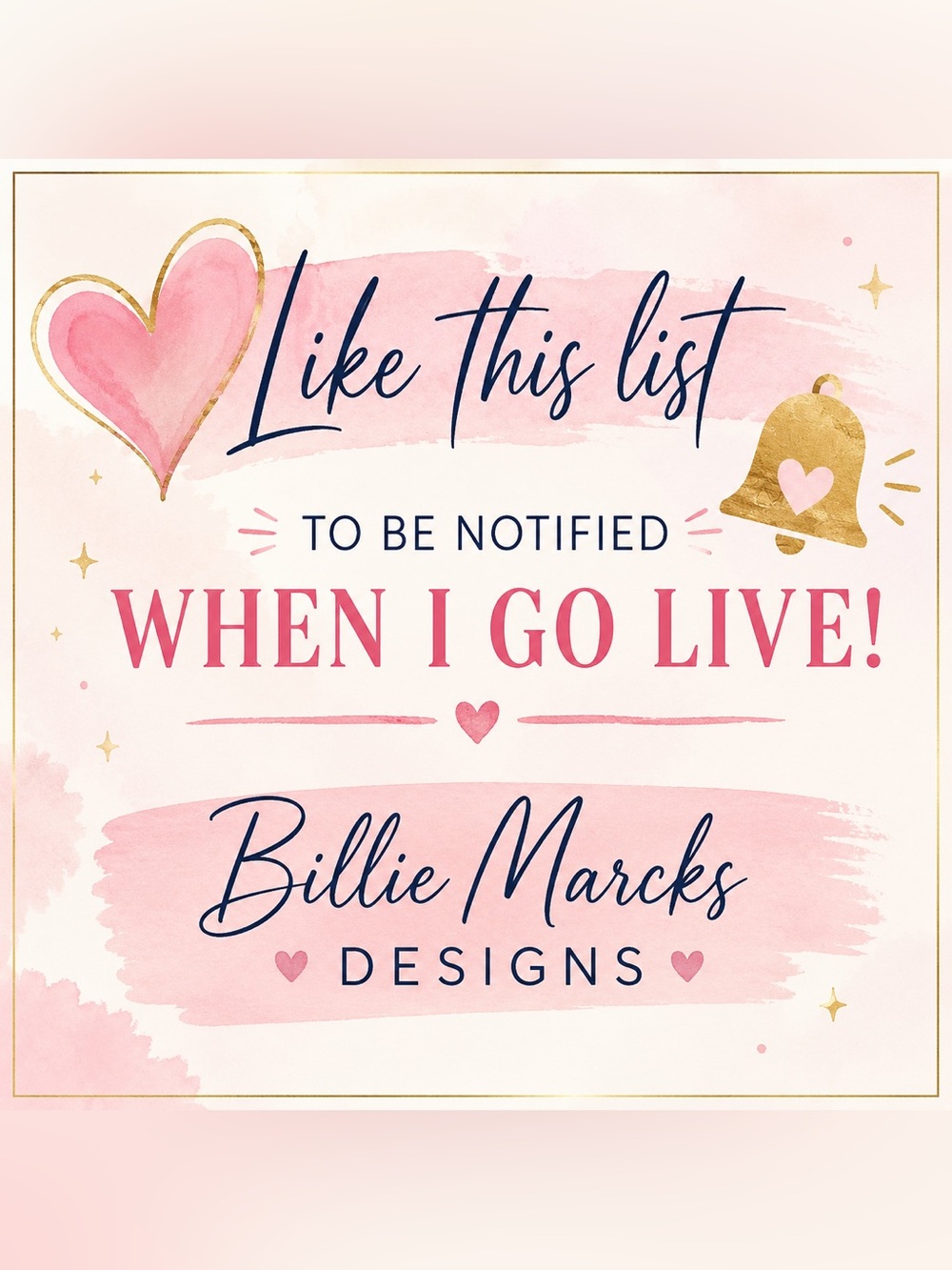 Like this listing to be notified when I go live with a sale!!!
